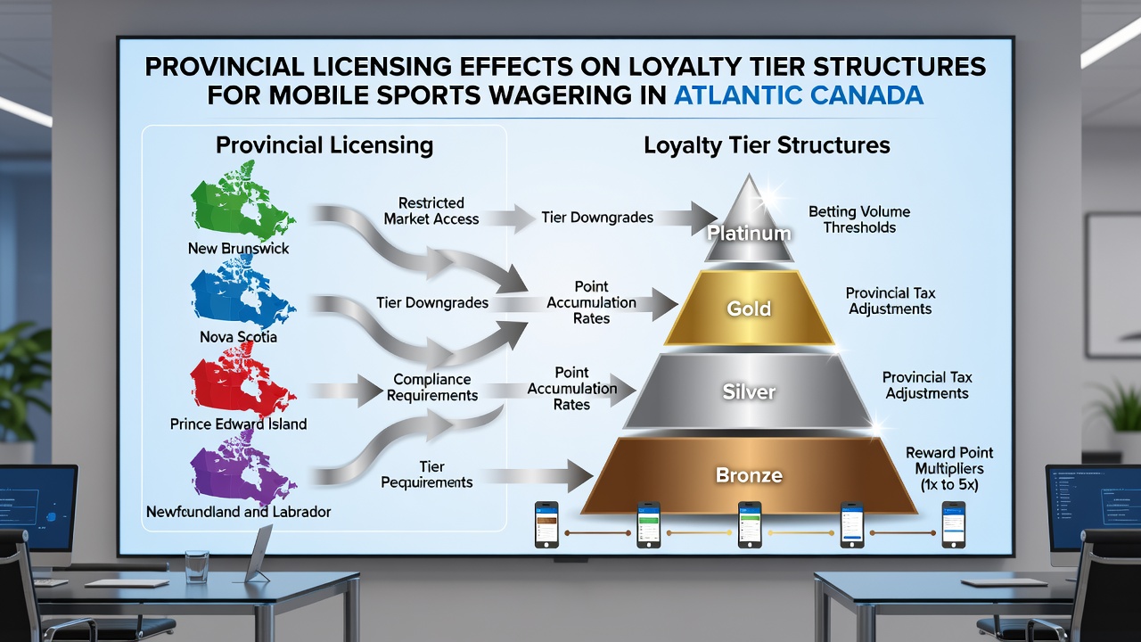 Mobile sports betting loyalty tier progression chart under Atlantic Canada regulations